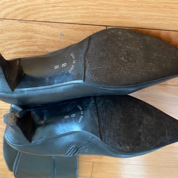 Town Shoes Leather Stiletto Heel Boots - Picture 4 of 5